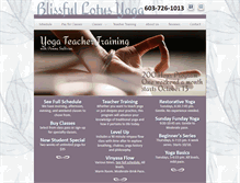 Tablet Screenshot of blissfullotusyoga.com